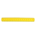 Yellow silicone pop fidget ruler with 30cm and 12 inch scale markings for school - Yellow