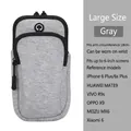Fascia braccio grigia per corsa con doppia cerniera e foro per gli auricolari - Fascia da Braccio in Neoprene Grigio