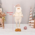Uitschuifbare Kerstman van 78cm in beige en bruin pluche voor kerstdecoratie - HX-21043A Kerstman (Uitschuifbaar 78cm)