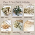 Preserved flower bouquet mix with eucalyptus, lavender and reeds for home decoration - 1 Bundle With Gift Box