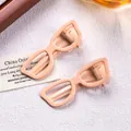Sunglasses shaped hair clip in nude pink finish, size 2.1x5.8cm for women and girls - Nude