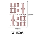 Brown henna floral lace tattoo sticker W-1590S in 208mm x 148mm size for women - Deep Red Henna Ethnic Style (W-1590S)