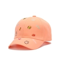 Casquette de baseball pêche pour enfants avec broderies d'animaux et lettres colorées - 54cm / Orange