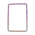 Rainbow gradient geometric 304 stainless steel rectangular pendant for DIY necklaces - Rectangle-S1513 / Colorful