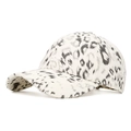 Casquette de baseball classique à imprimé léopard, base beige et motif animal gris - Beige