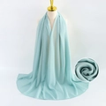 Light green pearl chiffon scarf for women with elegant drape and fine texture finish - Light Green