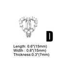 Macro detail of heart-shaped Virgin Mary charm with cubic zirconia and dimensions - Heart Virgin Mary