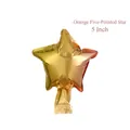 Golden five-pointed star foil balloon for party decor, 5 inch small star balloon - 5-inch Star Gold-Orange Gradient