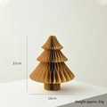 Sapin de Noël pliable en papier alvéolé marron, décoration de table de 22 cm de haut - 22cm Type A / Fauve