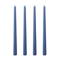 Juego de cuatro velas cónicas azules de 10 pulgadas con acabado mate para decoración - Azul oscuro