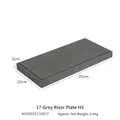 Gray microfiber jewelry display riser base for showcase, size 25x12x2cm rectangular stand - Grey Riser Board (Large)