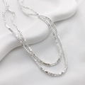 Perline in ematite quadrate irregolari argentate per gioielli fai da te fatti a mano - Distanziatore Triangolare (5#) / 3*1mm / Argento