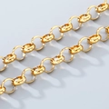 Golden 304 stainless steel round pearl chain featuring polished circular link design - 12mm Polished Gold Color