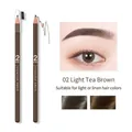 Waterproof 2mm slim eyebrow pencil in 02 Light Brown with built-in grooming brush - 2mm Ultra-Fine (Quick Draw) / 02# Slim Light Brown