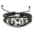 Leuchtendes Fußball Armband mit verstellbarem schwarzen Seil für Sportfans - Fußball