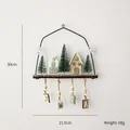 Nordic wooden Xmas wall hanging with mini trees and XMAS sign, 30cm height decoration - Large XMAS Sign
