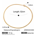 Collana a catena serpente in acciaio inossidabile placcato oro 18k, impermeabile e anallergica - Stile Catena a Serpente Larga da 52cm(JDNW2403089)