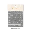 Adesivi per unghie 5D in rilievo con lettere inglesi bianche, modello to 3243 grigio - Stile Rilievo Bianco (to 3243)