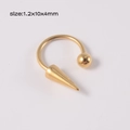 Gold Ball Horseshoe-1.2*10*4mm