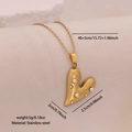 Goldene Edelstahl Halskette mit Herzanhänger und eleganten kleinen Perleneinlagen - Geschmolzener Herz-Stil (4#)