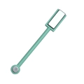 Light green retractable cat eye nail magnet tool for professional manicure art design - CT-33 Double Head Magnet Green