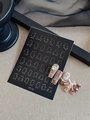 Brown teddy bear nail art stickers set with 3D flocking and pearl accents, style YT 17 - Bear Style (YT17)