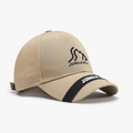 Berretto da baseball kaki in cotone con ricamo Jungle Bill e tesa con striscia - Regolabile / Cachi