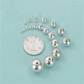 Perline in argento S999 di varie dimensioni per la creazione di gioielli fai da te - Foro Grande / 3mm