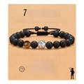 Tiger eye and basketball bead bracelet with motivational son gift card on kraft paper - Basketball + Yellow Tiger Eye