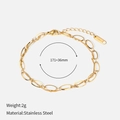 18K gold plated stainless steel DIY charm bracelet in polished golden finish - Double Layer Bracelet (No Pendant)