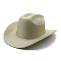 Golden glitter cowboy hat for parties featuring a classic western style with metallic shine - M (56-58cm) / Gold