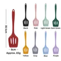 Silicone slotted turner available in nine vibrant colors with integrated handle design - Large Slotted Spatula / Red