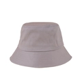 Classic cotton twill bucket hat in neutral grey-purple with reinforced brim stitching - M (56-58cm) / Gray