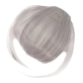 Breathable silver gray air bangs hairpiece with sideburns for women's natural look - With Sideburns - Silver Grey/171