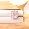 Pink gradient zircon screw earrings in silver-colored titanium steel for women - Pink & Yellow (A290-2)