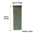 Green bohemian tassel wall hanging with dark wood shelf, 30x80cm handcrafted tapestry - 30x80cm / Light Green