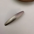 Minimalist metal hair clip with gradient silver to dark bronze metallic finish - Long Oval Duckbill Clip