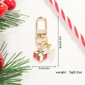 Christmas gift box pendant keychain detail with size and weight measurements in inches - Christmas Gift Box