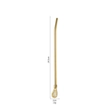 Golden 24.5cm 304 stainless steel bombilla straw spoon with detachable filter - 24.5cm-Gold Filtering Straw