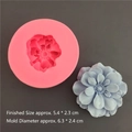 Peony flower silicone mold for cake fondant and candles with clear size measurements - Ranunculus Mold