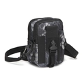 Tactical waist bag with grey python camouflage pattern and adjustable shoulder strap - Python Black Camouflage / One Size (12x9x17cm)