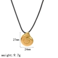 Halskette aus 18k vergoldetem Edelstahl mit Muschel-Anhänger und technischen Maßen - Goldene Schneckenhauskette (TN3384-G)