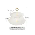 2-Tier Round White Gold