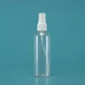 Clear 120ml PET spray bottle with white mist pump and transparent protective cap - 120ML / Clear
