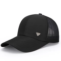 Gorra trucker negra para hombre con visera larga y emblema de metal Spirit exterior - Ajustable / Negro