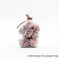Pommes de pin givrées roses en sachet transparent avec ficelle pour décor de Noël - Grosses Particules Roses Un Paquet
