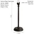 Vintage black cast iron rooster napkin holder with a stable round base and ceramic feel - Rooster Holder