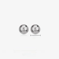 Minimalist 5mm polished silver stainless steel ball stud earrings for women - 5mm / Steel