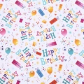 White birthday wrapping paper with colorful Happy Birthday text and festive balloon patterns - Birthday Balloon
