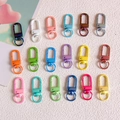 Fermoirs mousquetons en métal coloré en 18 teintes pour le bricolage et les porte-clés - Couleurs Mélangées Irisé